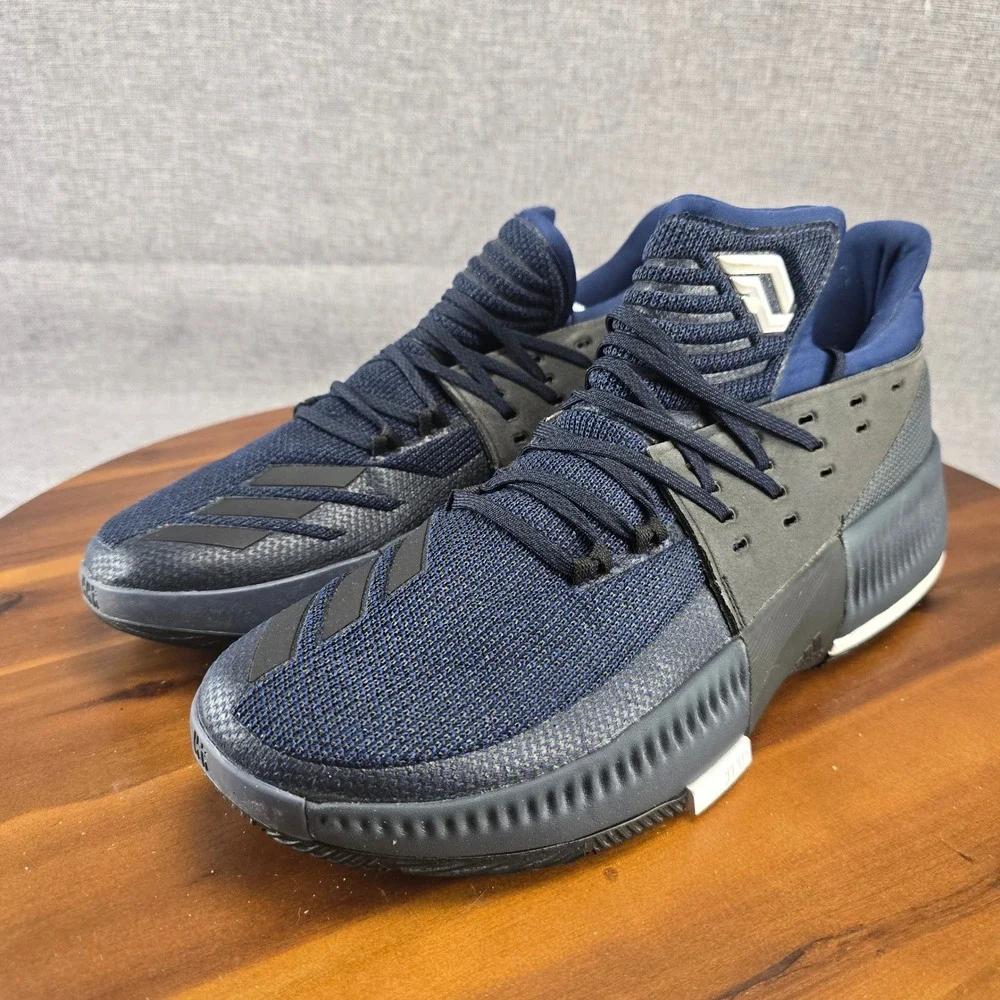 Adidas Dame 3 Mens Basketball Shoes Blue‎ Black Sneakers BB8271 Size 12